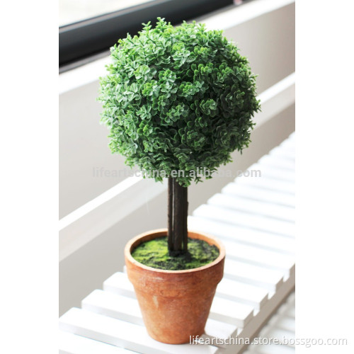 mini potted artificial grass ball plant 32cm grass topiary